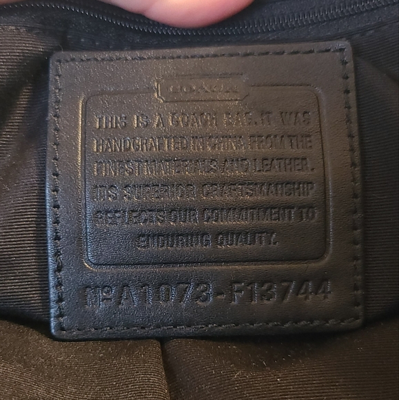 Coach Black and Gray Monogram Shoulder Bag - Picture 11 of 14